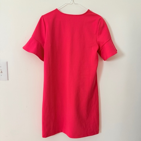 Draper James Bell Sleeve Fuchsia Pink Shift Dress - Picture 4 of 7